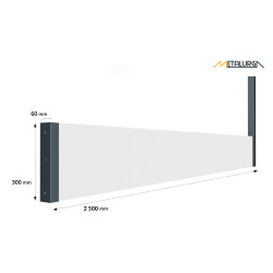 Surenkamas tvoros pamatas 300x2500 lygus