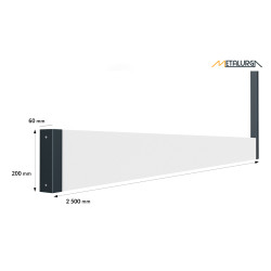 Surenkamas tvoros pamatas 200X2500 lygus