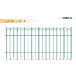 3D segmentai RAL6005 L2500mm H1230mm 5mm