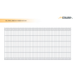 3D segmentai RAL7016 L2500mm H1230mm 5mm