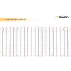 3D segmentai RAL8017 L2500mm H1030mm 4mm