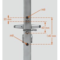 LOCINOX  LAKQU2 su atrama SAKLQF - industrinė vartelių spyna