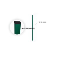 60x60x1.5 H2600 stulpas cinkuotas RAL 6005