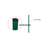 60x60x1.5 H2000 stulpas cinkuotas RAL 6005
