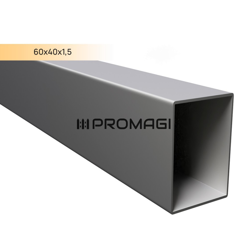 Stačiakampis vamzdis 60x40x1.5 mm CINK DX51D 7,2 metrai