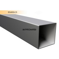 Stačiakampis vamzdis 60x60x1.5 mm CINK DX51D 7,2m