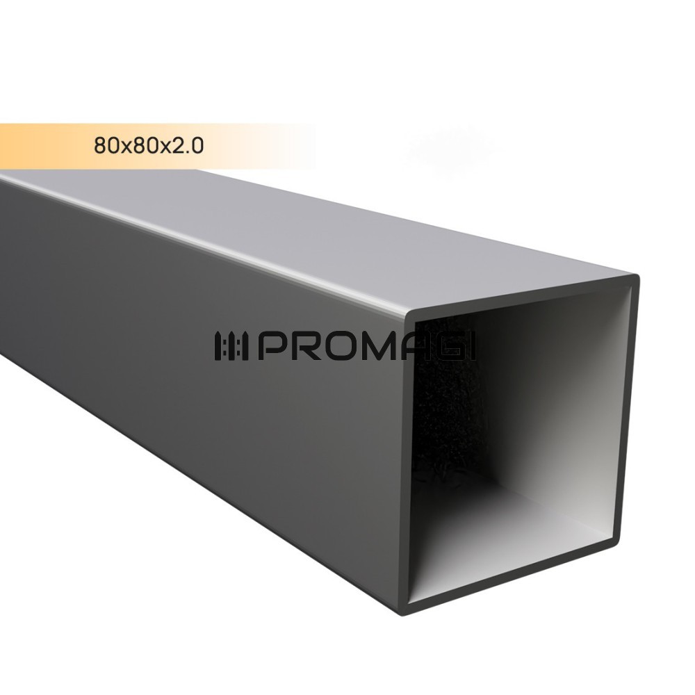 Stačiakampis vamzdis 80x80x2 mm CINK DX51D 6m