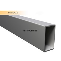 Stačiakampis vamzdis 80x40x2 mm CINK DX51D 7,2m