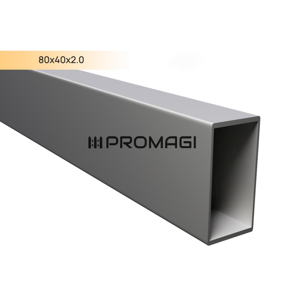 Stačiakampis vamzdis 80x40x2 mm CINK DX51D 7,2m