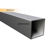 Stačiakampis vamzdis 60x60x2.0 mm CINK DX51D 7,2m