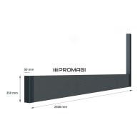 Surenkamas tvoros pamatas (antracitas) 250X2500 lygus
