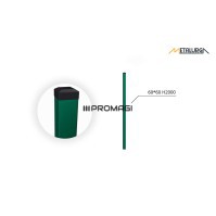 60x60x1.5 H2000 stulpas cinkuotas RAL 6005