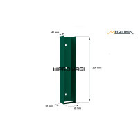 Pamato laikiklis RAL6005 ŽALIAS BLIZGUS U60X300 metalinis