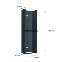 Pamato laikiklis RAL7016 PILKAS BLIZGUS 50X250 metalinis (antracito pamatui)