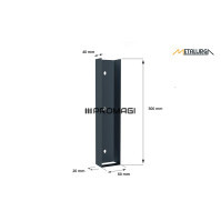 Pamato laikiklis RAL7016 PILKAS BLIZGUS U60X300 metalinis