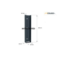 Pamato laikiklis RAL7016 PILKAS BLIZGUS U60X300 metalinis