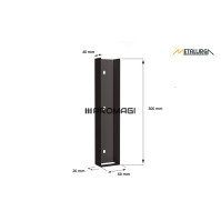 Pamato laikiklis RAL8019 RUDAS MATINIS U60X300 metalinis